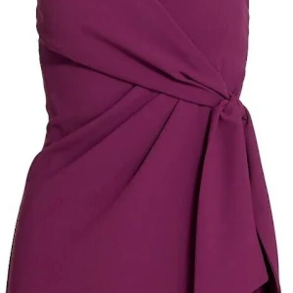 Alice & Olivia Women's Katie Wrap Minidress in Boysenberry size 10 - Picture 6 of 6